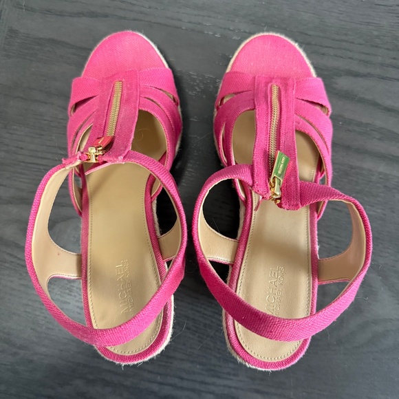 Michael Michael Kors Women’s Pink Espadrille Wedges Size 10 M - Picture 4 of 10